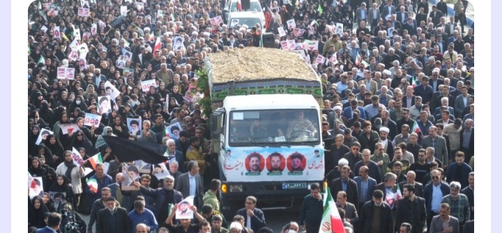 گزارش تصویری؛تصاویری متفاوت از تشییع «شهدای امنیت» در گچساران